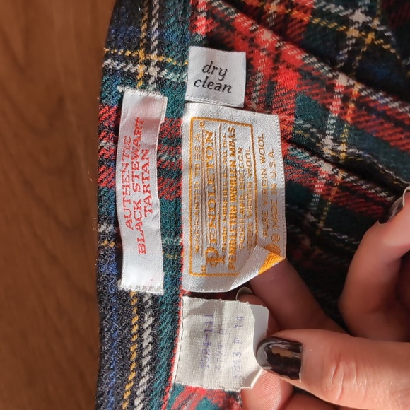 Vintage Pendleton Wool Plaid Skirt, XS - Picture 7 of 7